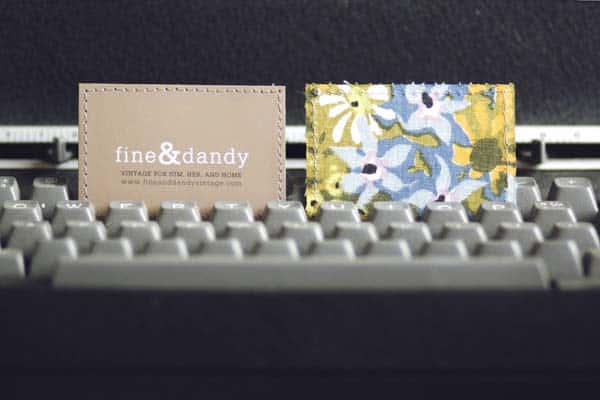 Fabric backed business cards