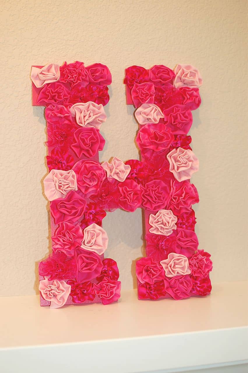 Floral letter wall decor
