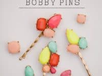 Gemstone bobby pins 200x150 DIY Bobby Pins for Adorable Hair