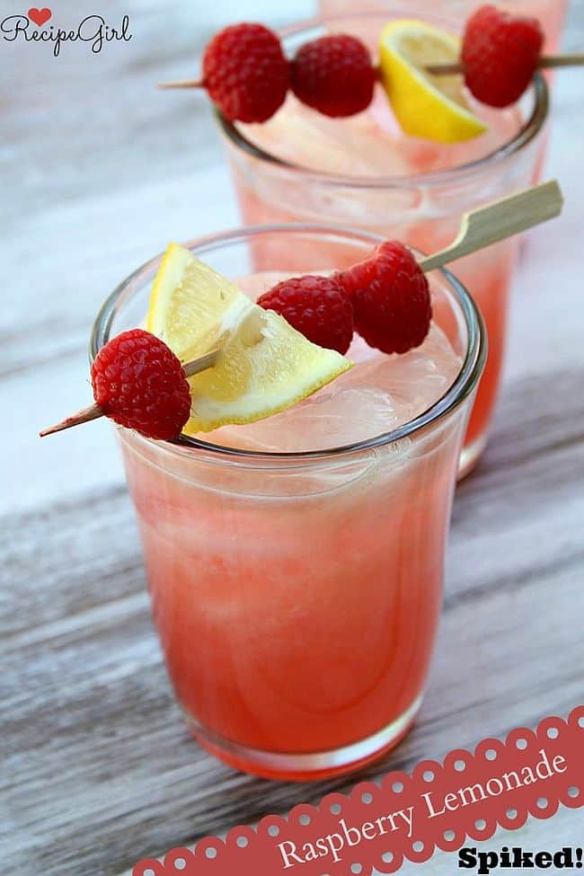 Homemade Spiked raspberry lemonade recipe