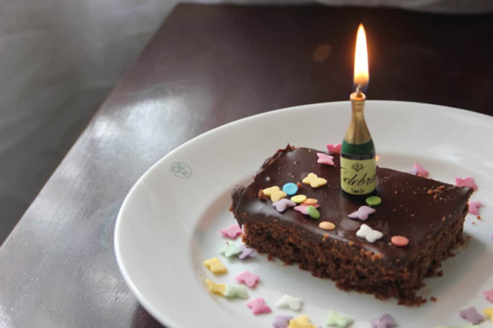 Homemade vegan chocolate birthday cake