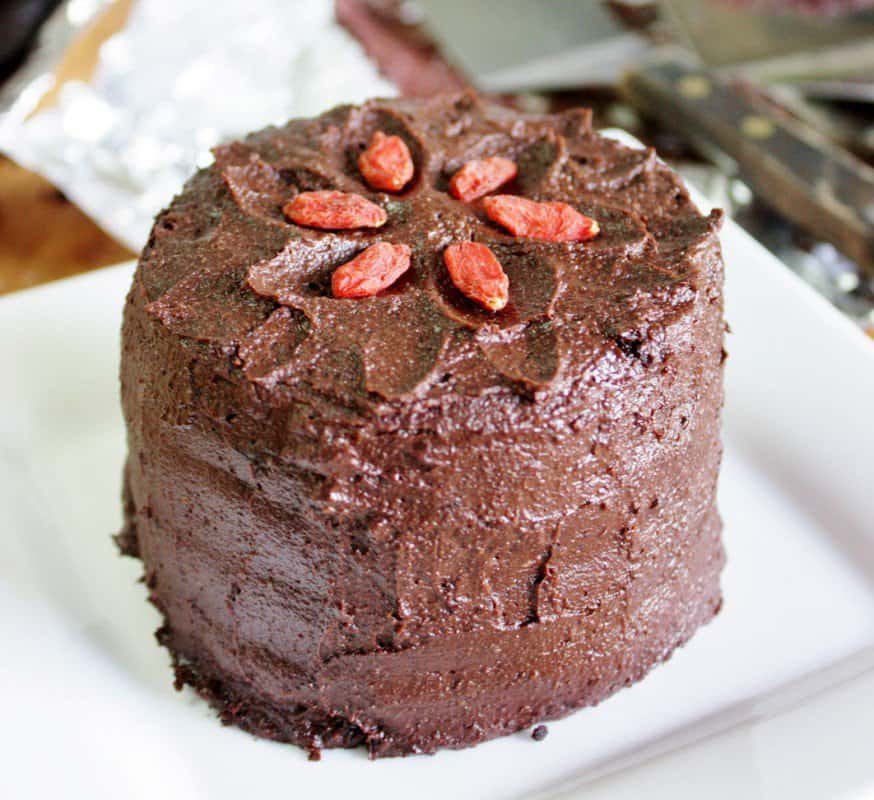Special dark chocolate vegan cake
