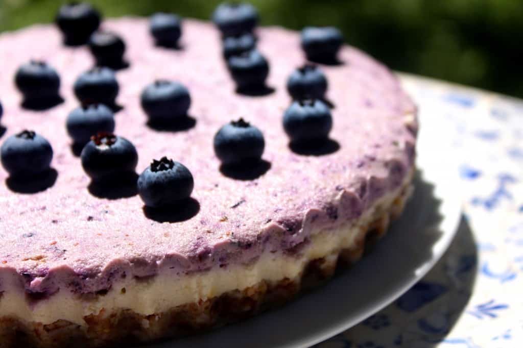 Vegan blueberry cheesecake
