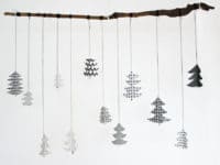 Black and white Christmas mobile 200x150 Timeless and Chic: Creative Black and White DIY Decor Ideas