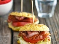 Cauliflower bagel BLT 200x150 Homemade Bagel Sandwich Recipes for a Delicious Meal Any Time of Day