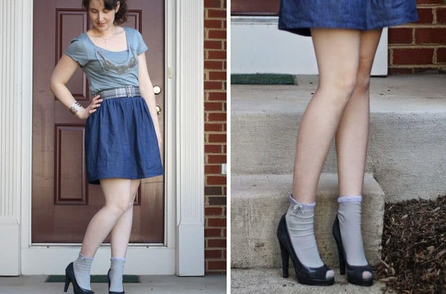 DIY Ankle socks from old tights