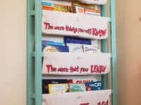 DIY Magazine and book rack crafted from old crib 200x150 Interesting Ways to Repurpose Your Baby’s Old Crib