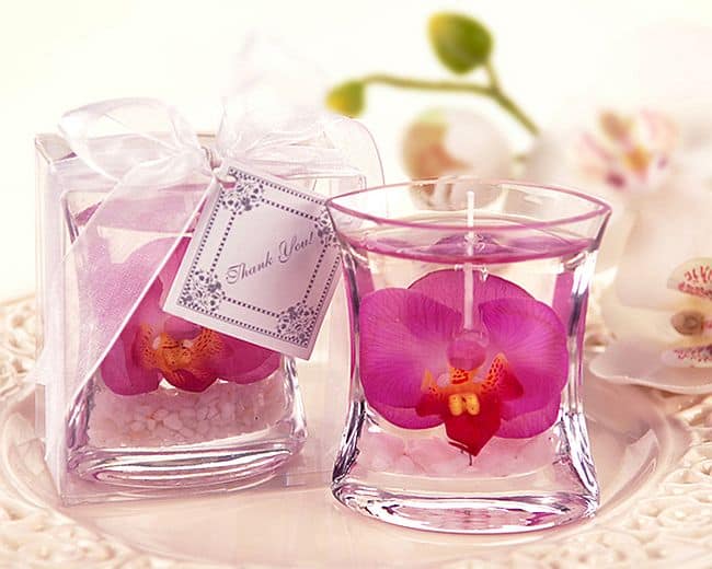 DIY Pansy flower gel candles