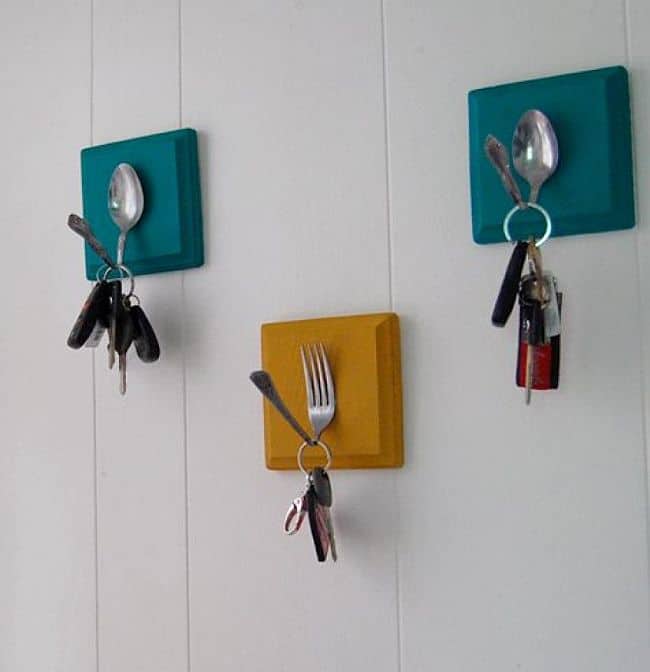 DIY kitchen utensil key rack