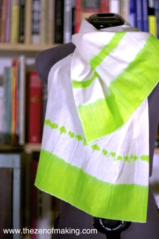 Modern tie dye scarf