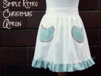 Simple retro Christmas apron 200x150 15 Cute DIY Apron Patterns for Keeping Clean in the Kitchen