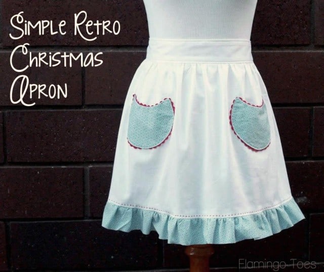 Simple retro Christmas apron