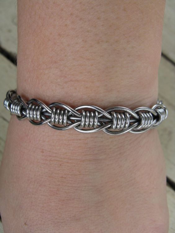 Woven wire bracelet