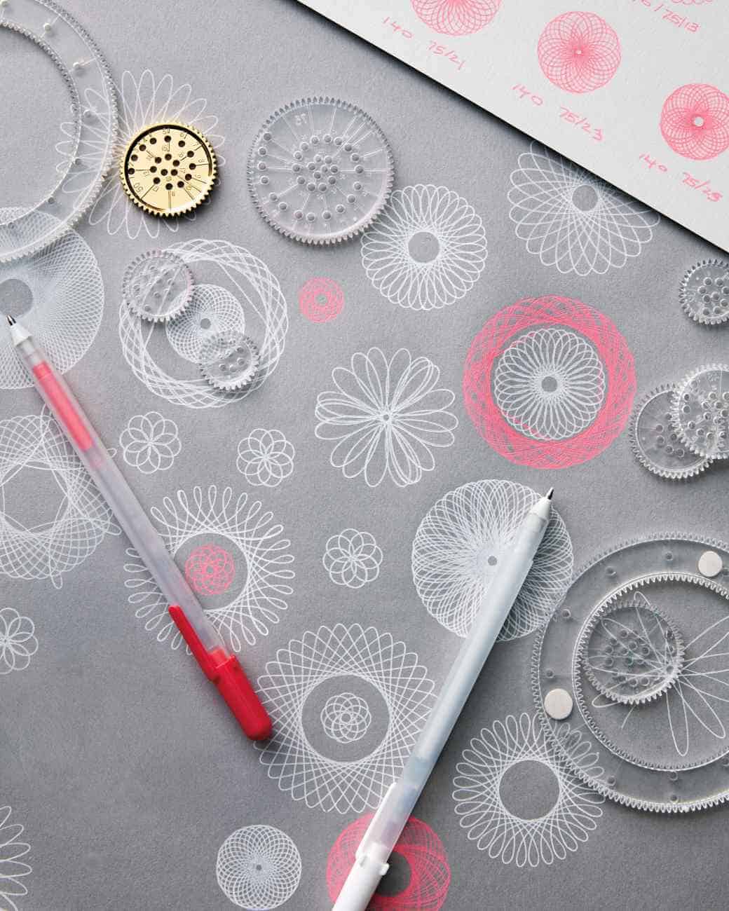 Spriograph wrapping paper