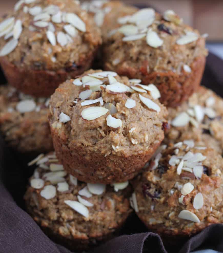Coconut almond flaxseed muffins