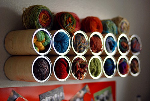 Coffee can wall hanging storage