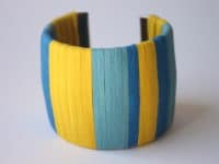 Colour blocked rubber band wrist cuff 200x150 Creative Ways to Repurpose Office Supplies in Style!