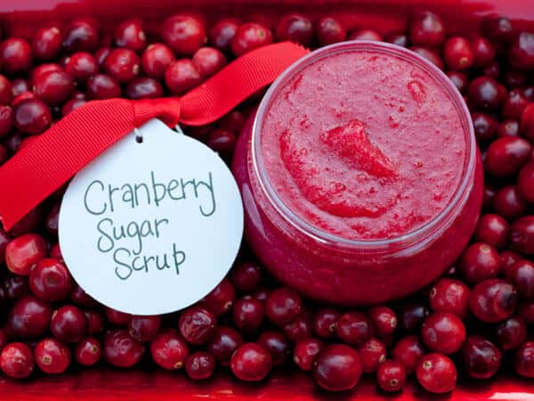 Cranberry sugar scrub