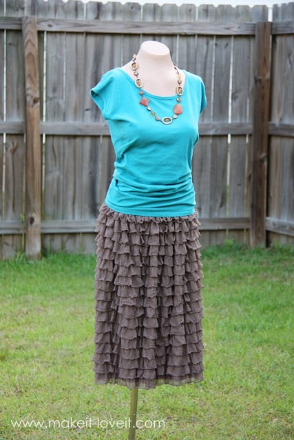 Layered ruffle skirt