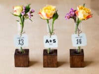 Mini bud vases 1 200x150 Simple DIY Wedding Favour Ideas