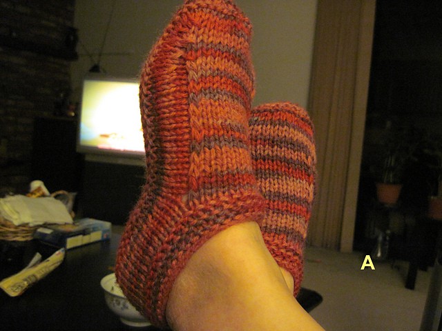 Non-felted slippers