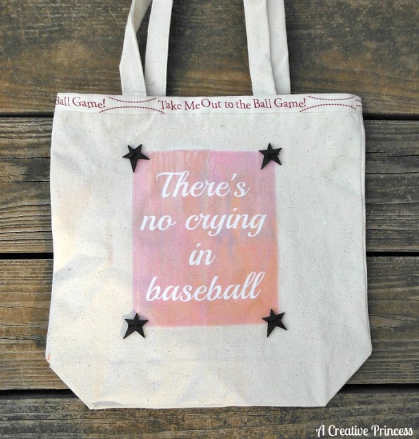 Quote transfer tote bag