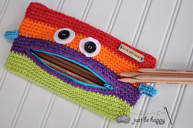 Crochet pencil case