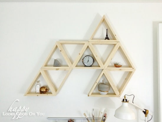 DIY triangle shelves