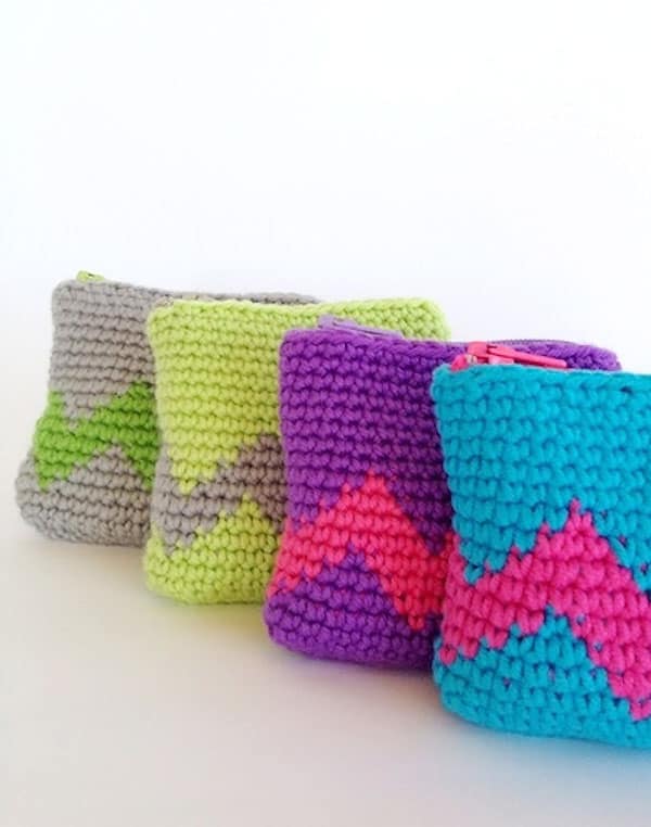 Tapestry crochet purse