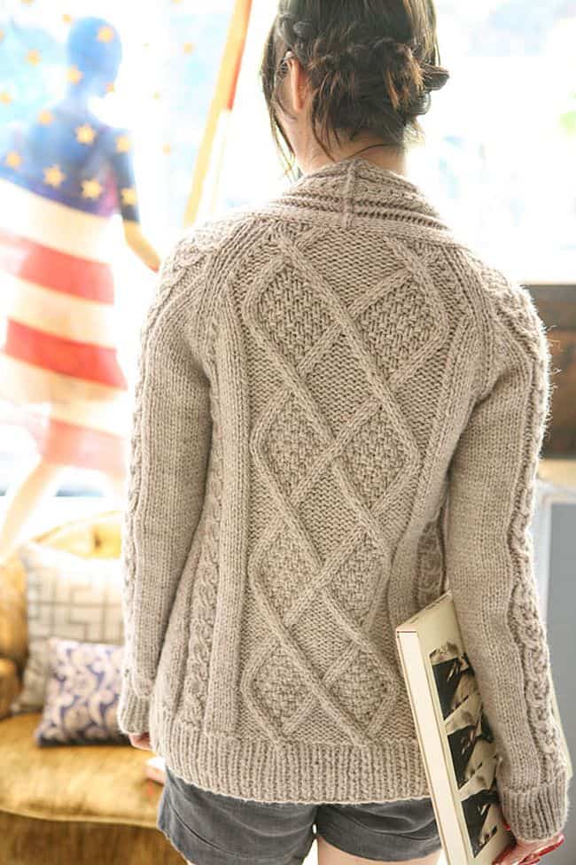 Aidez fitted cardigan pattern