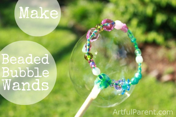 DIY beaded bubble wand