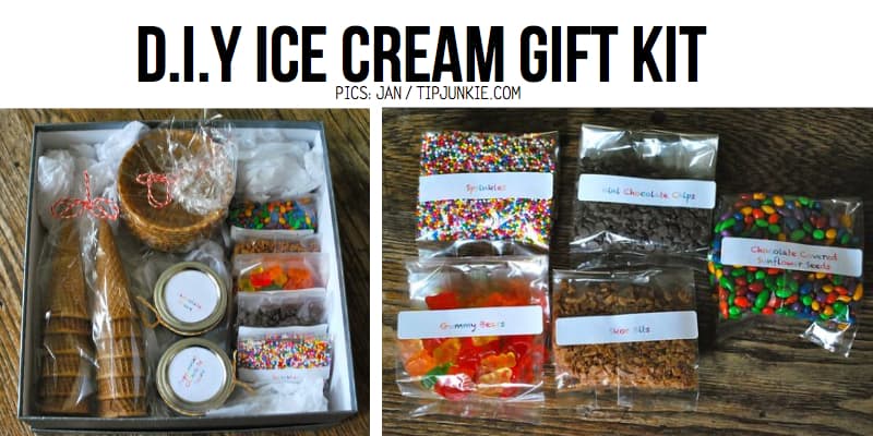 DIY ice cream gift kit