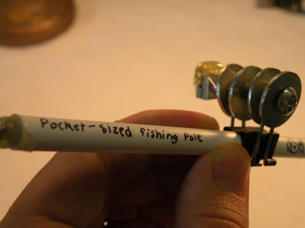 Pocket sized fishing pole