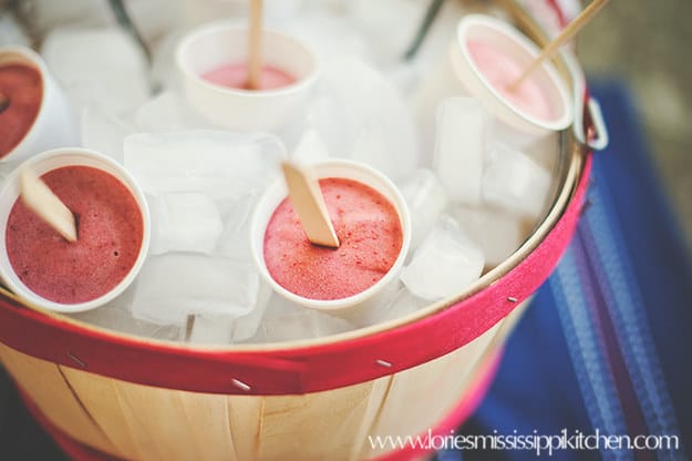 Strawberry coconut cream pops