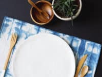 indigo placemats 200x150 Set The Table in Style With These DIY Placemats