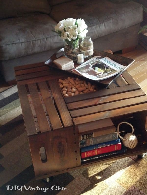 Crate and cork tabletop