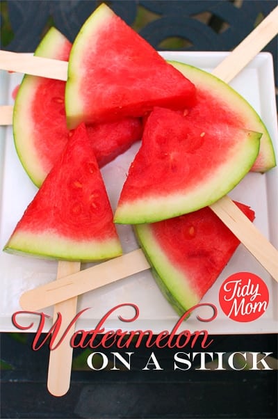 Frozen watermelon pops