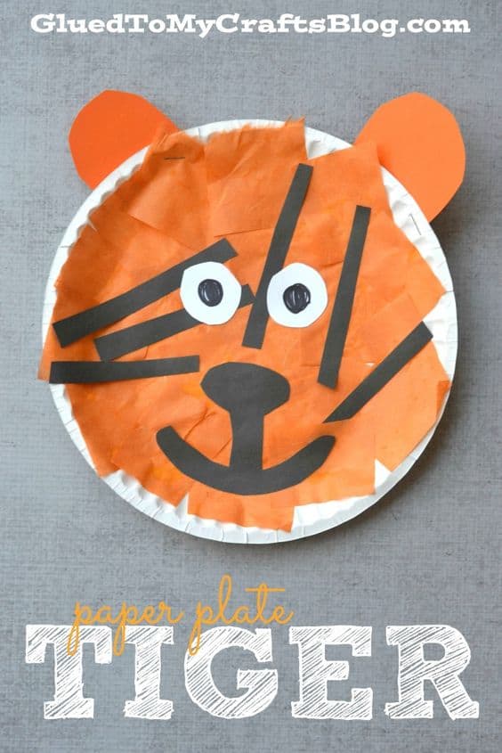 Paper plate tiger