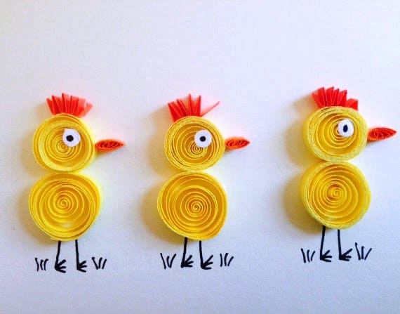 Quilled chicks