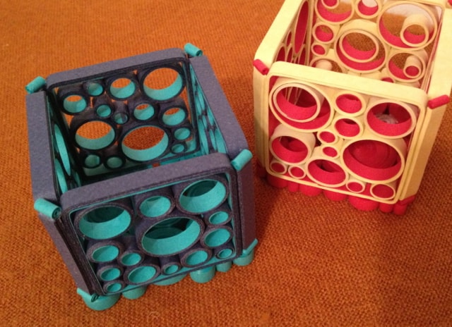 Retro circle quilled candle holders