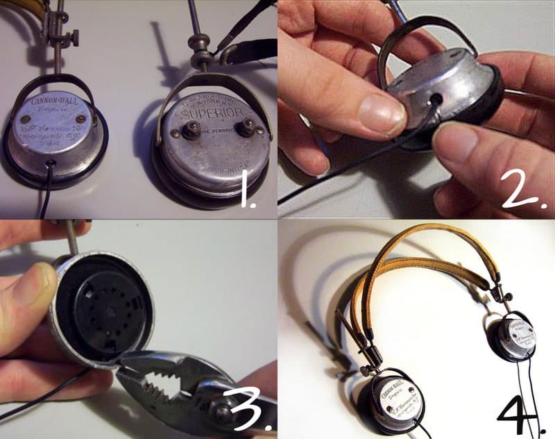 Retro insdustrial inspired headphones