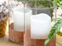cork wrapped candle holder 200x150 Illuminate Your Home With These Awesome DIY Candle Holders