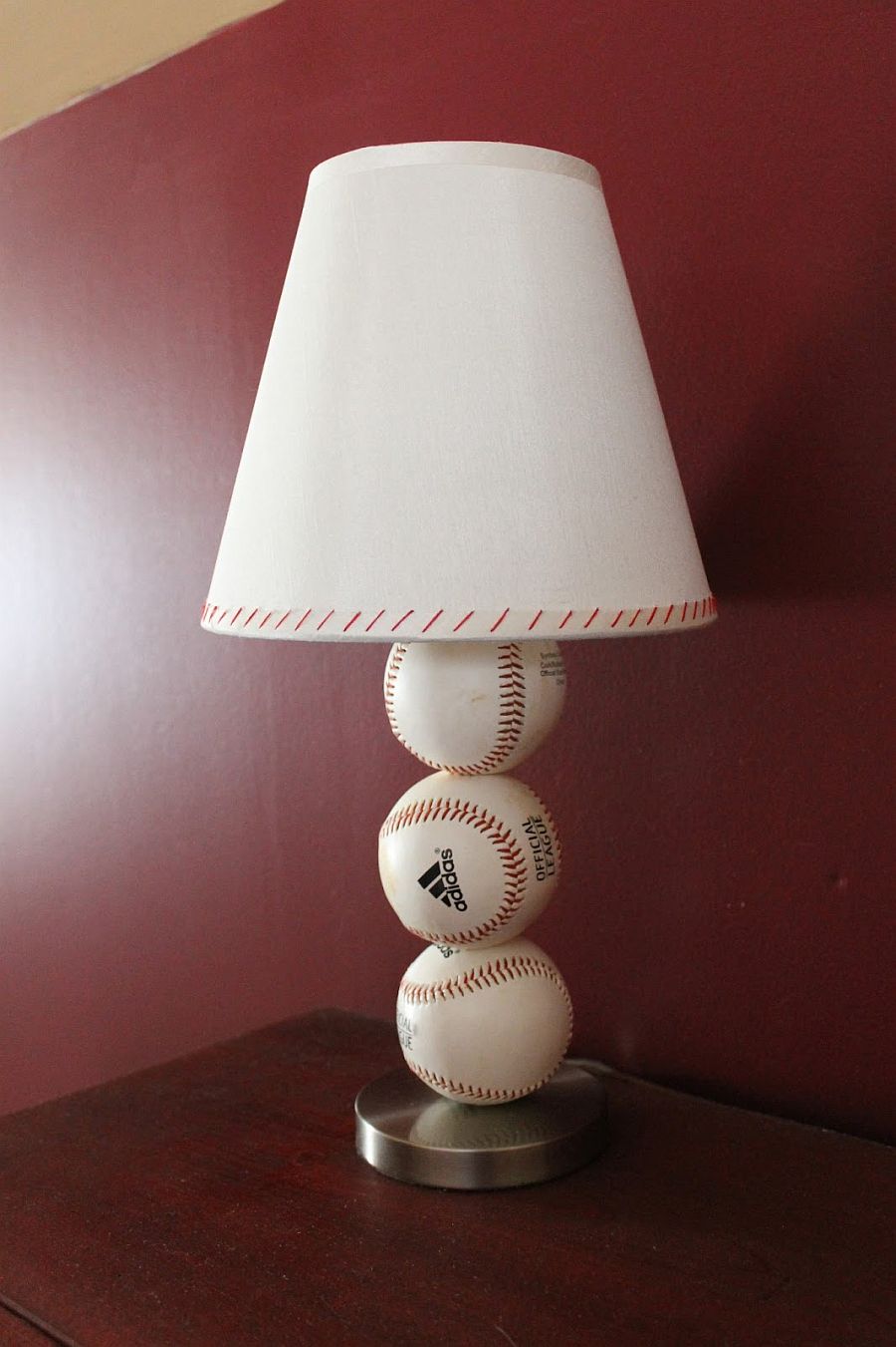 DIY Baseball lamp
