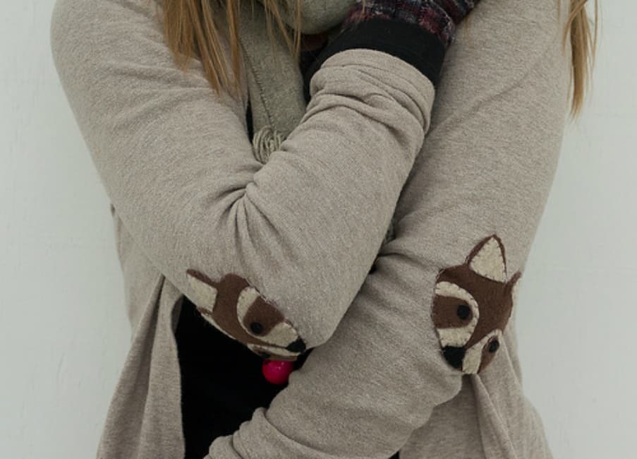 DIY Raccoon Elbow Patches