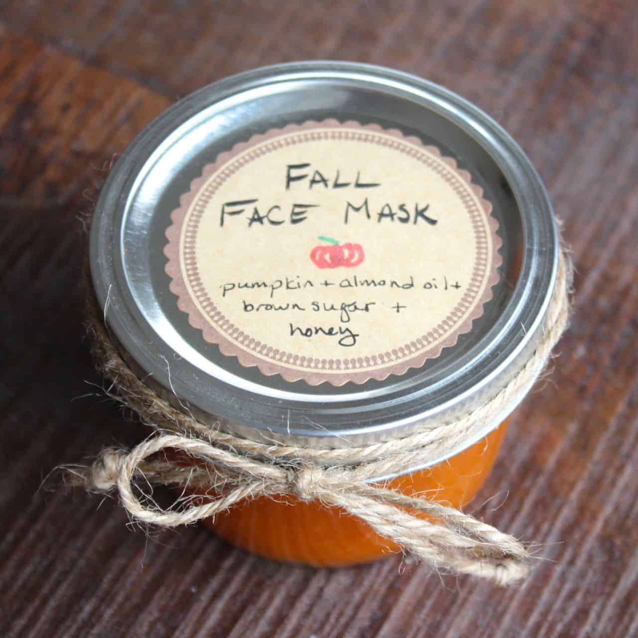 Pumpkin, almond oil, brown sugar, and honey face mask