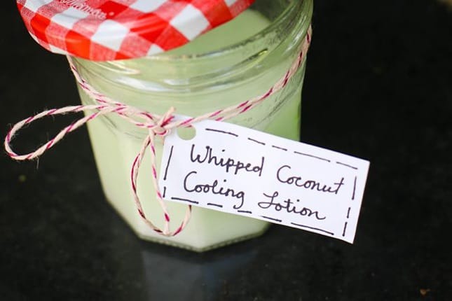 Whipped coconut cooling lotion