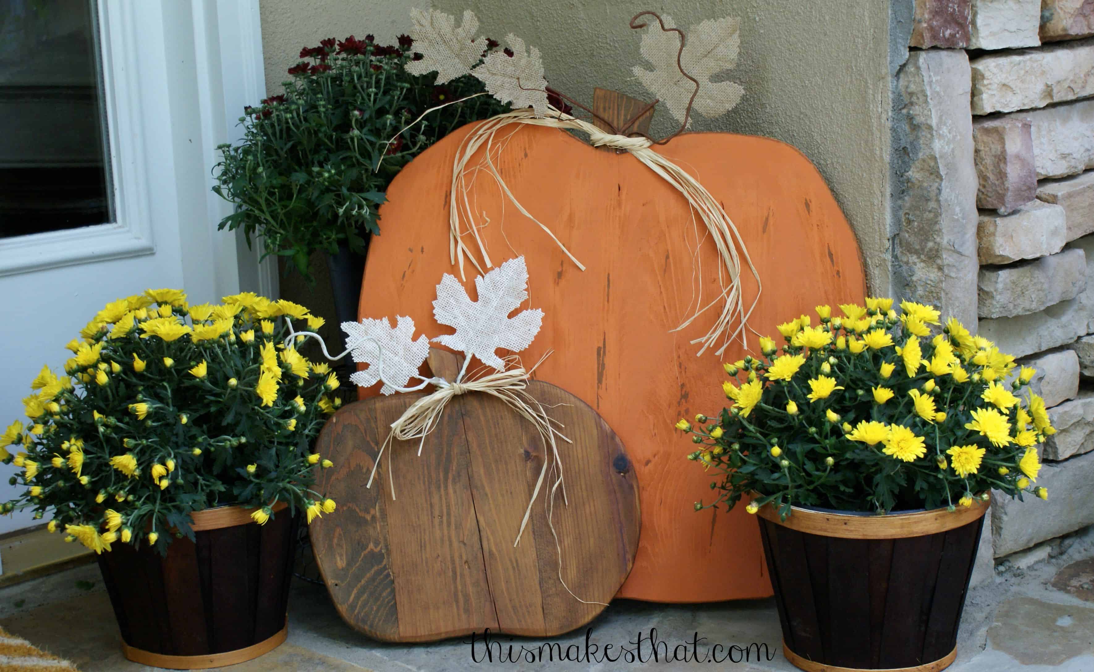 Wooden pumpkin