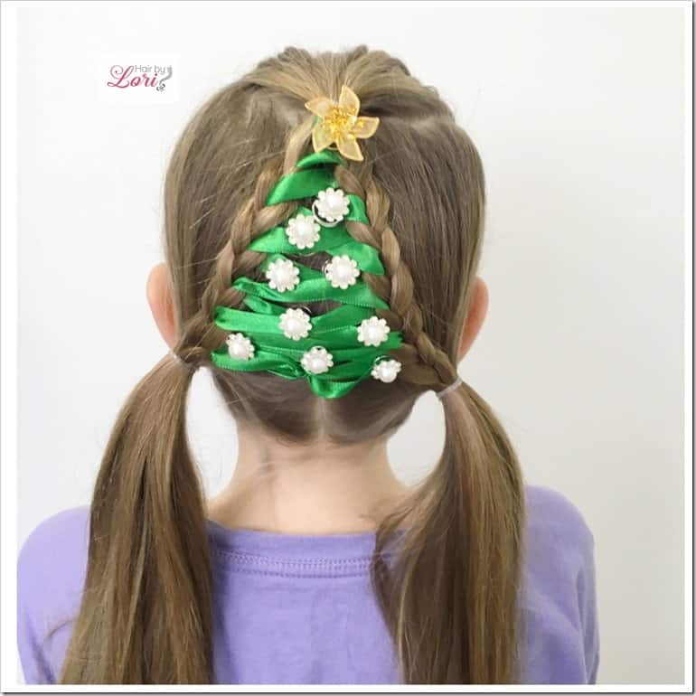 Christmas tree braids