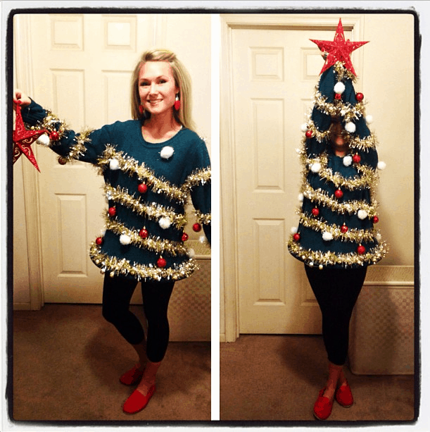 Complete christmas tree sweater