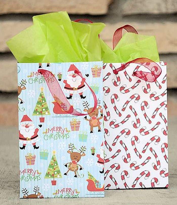 DIY Small wrapping paper gift bags